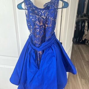 TARIK EDIZ Royal Blue Dress